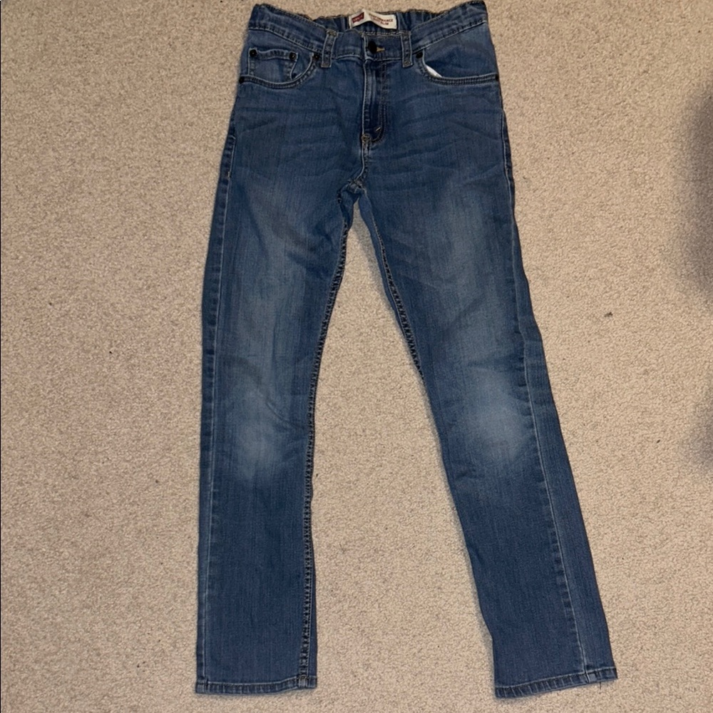 Levi's Blue Straight Jeans Classic Style with Adjustable Waistband